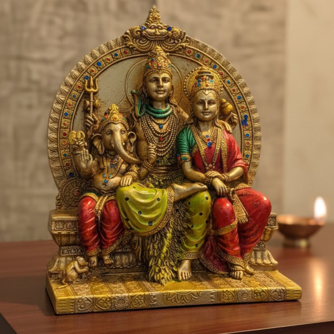 Shiv Parivar Idol – 10 Inch Resin