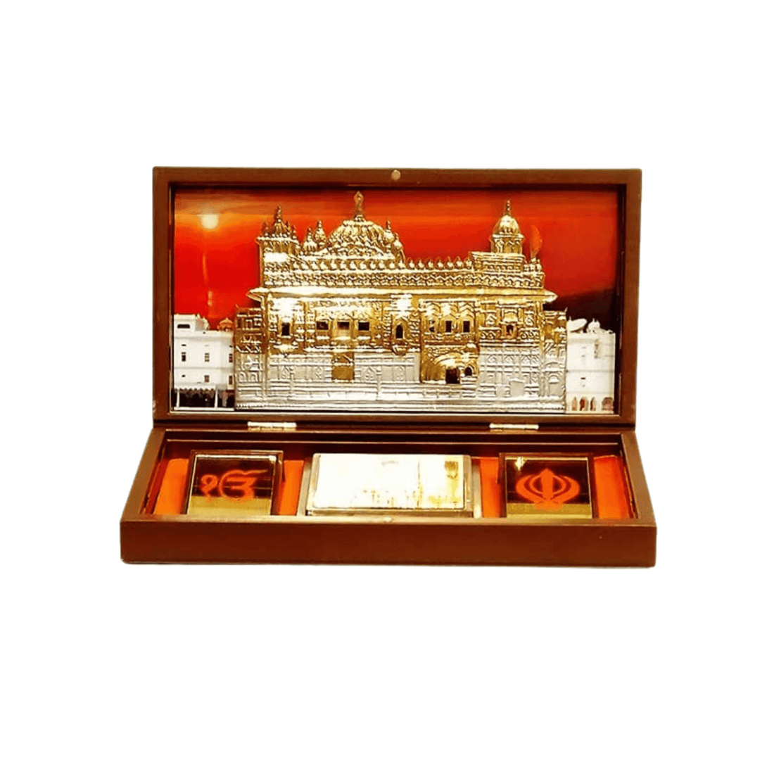 Satnam Shree Waheguru Figurines in Brown Box with Chandan Fragrance