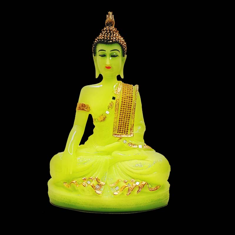 Northland Radium Buddha Figurine in Green - (Small) - Northland India
