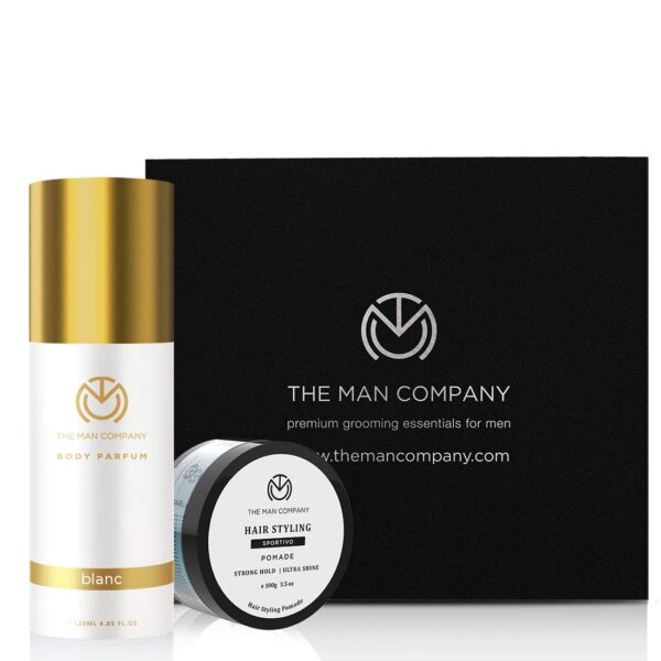 The Man Company Date Ready – Sportivo Hair Styling Pomade 100 Gm + Blanc  Body Perfume 120 Ml - Northland India